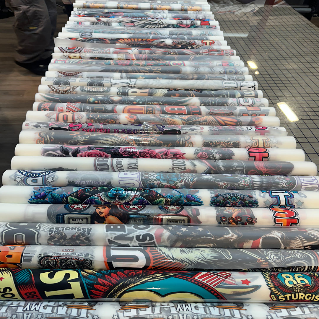 Colorful custom DTF transfers for apparel