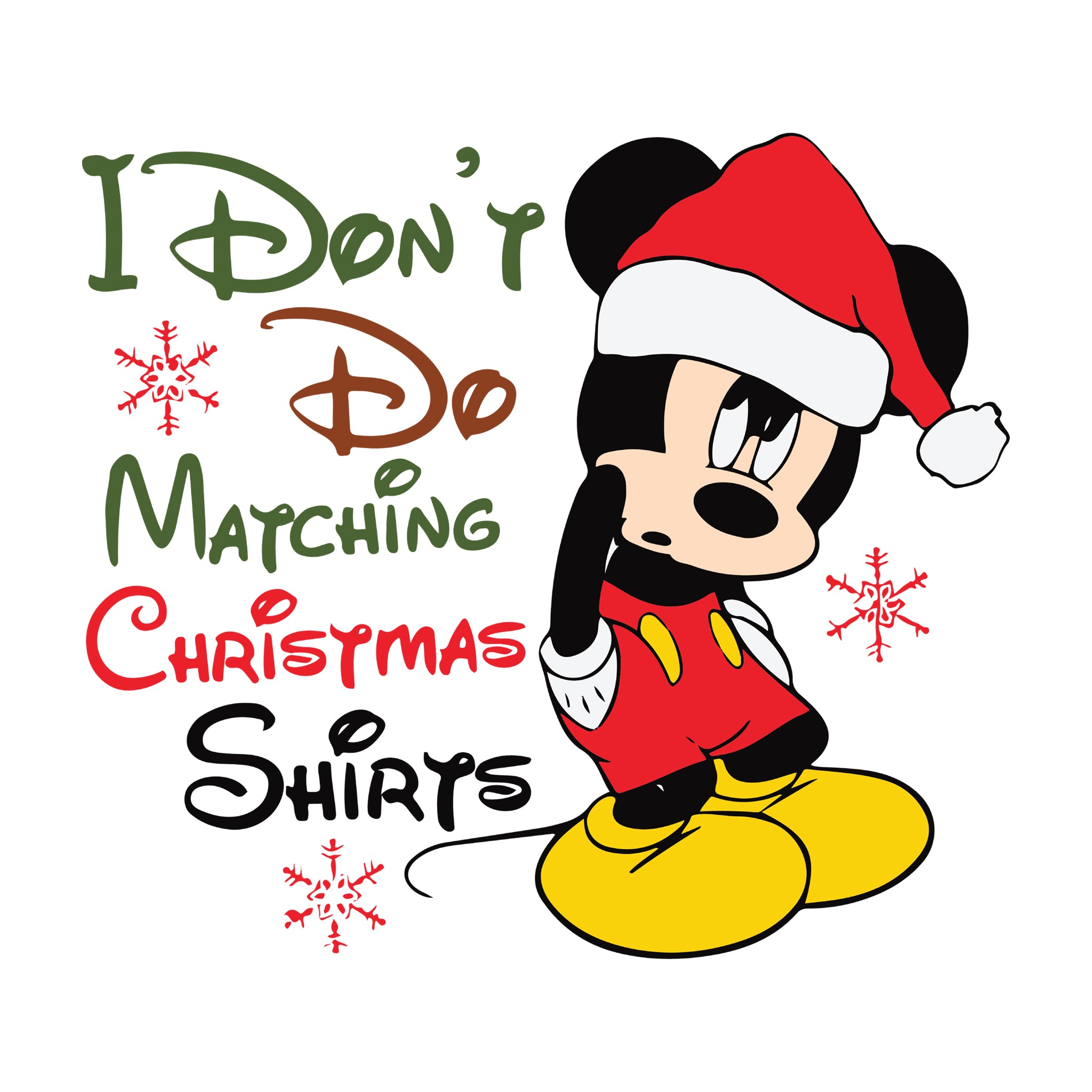 Mickey I Don't Do Matching Shirts
