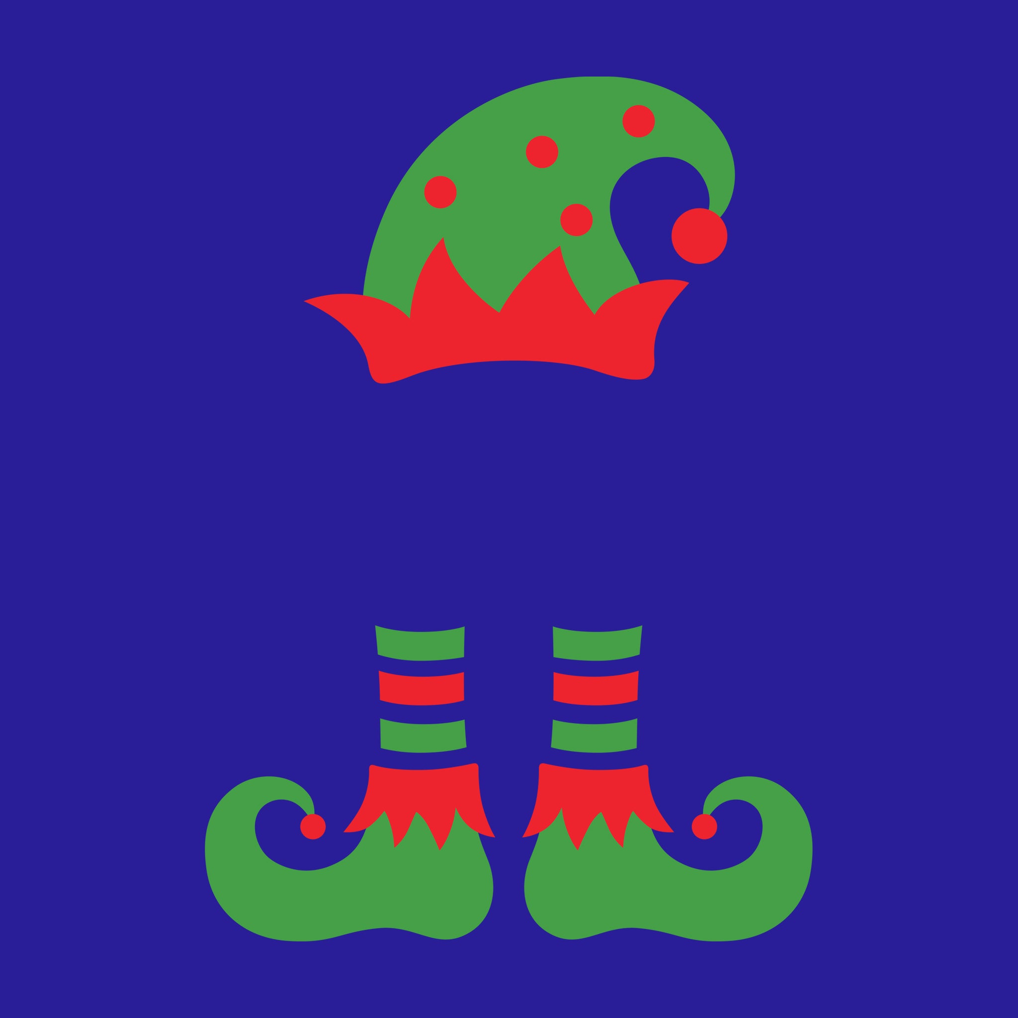 Elf hat and shoes