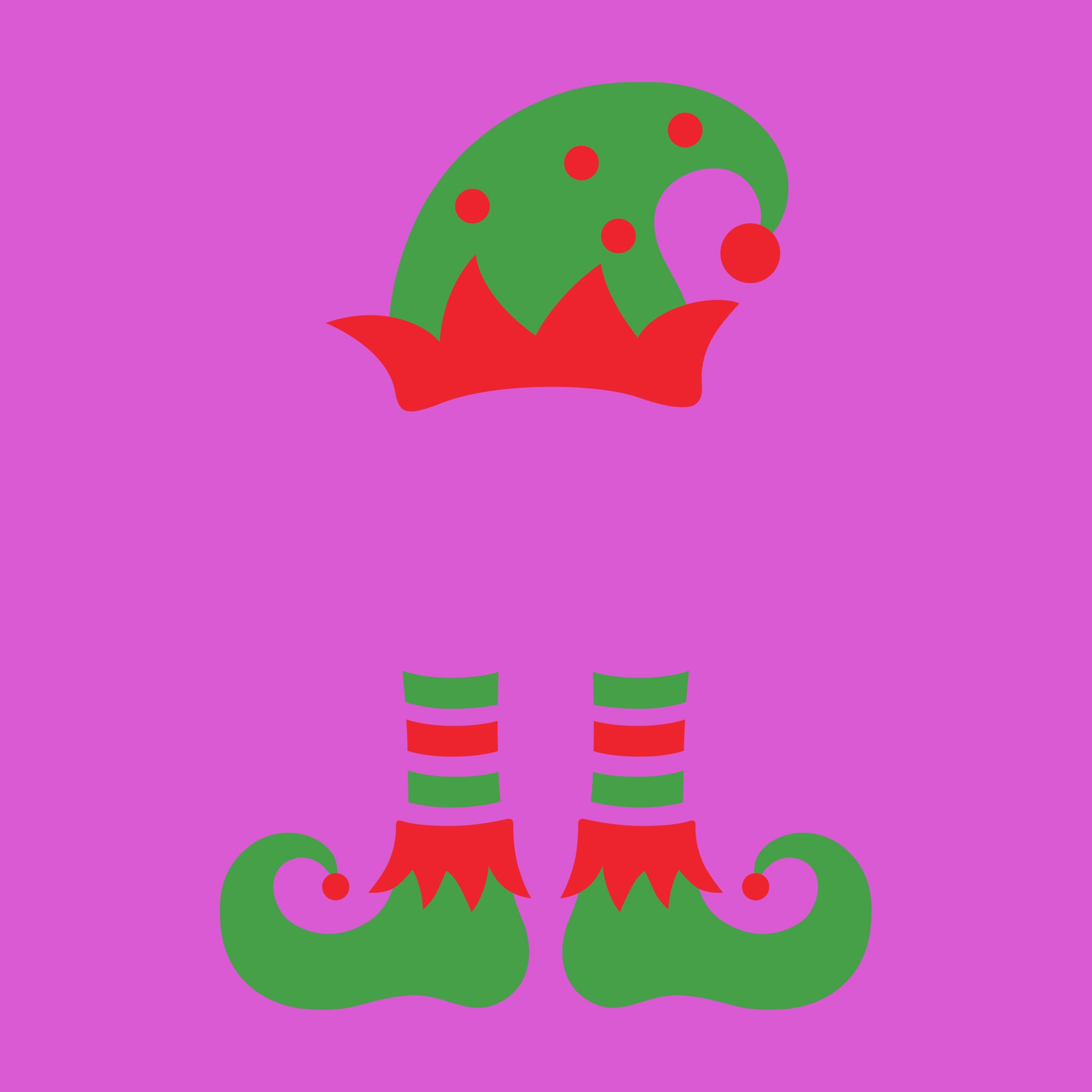 Elf hat and shoes