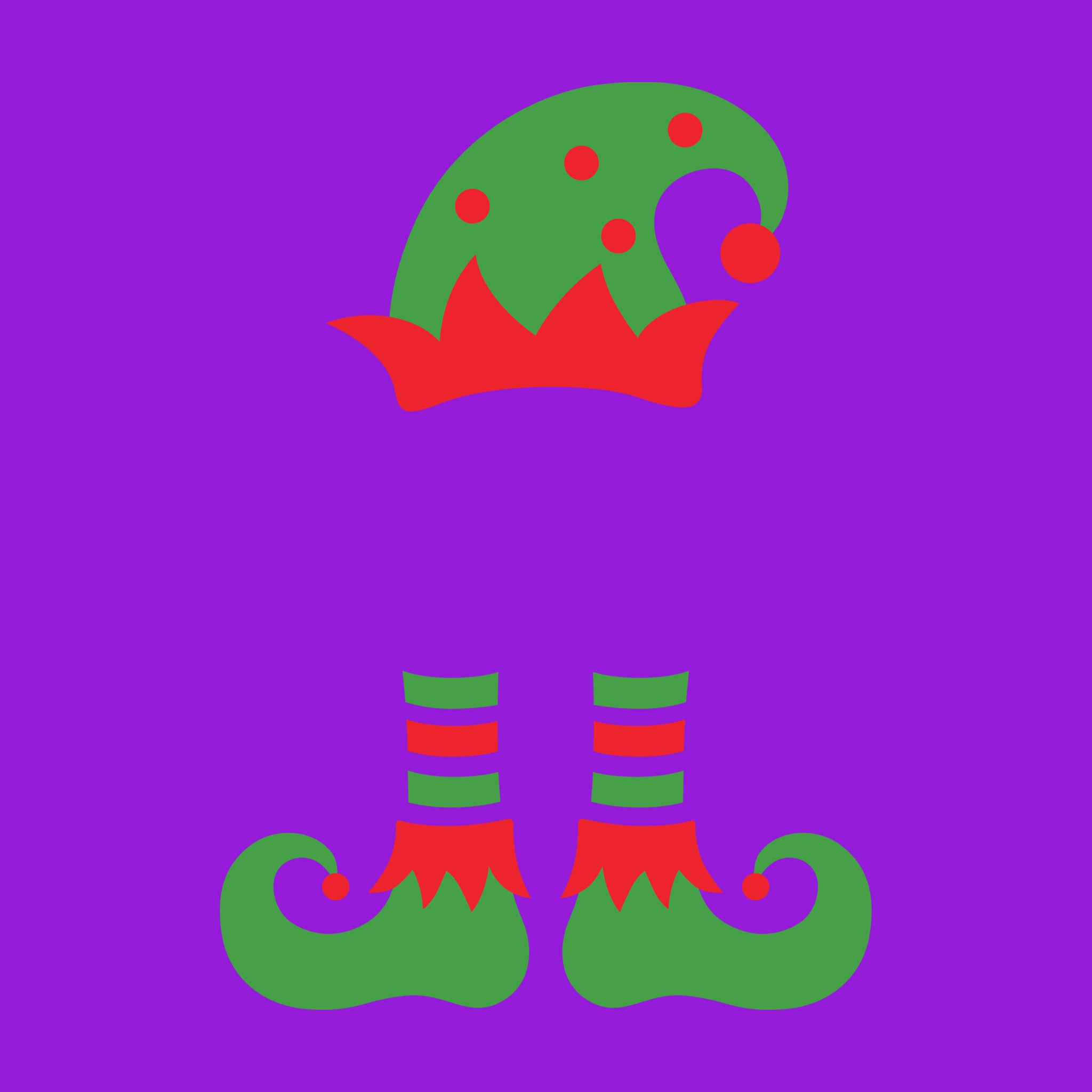 Elf hat and shoes