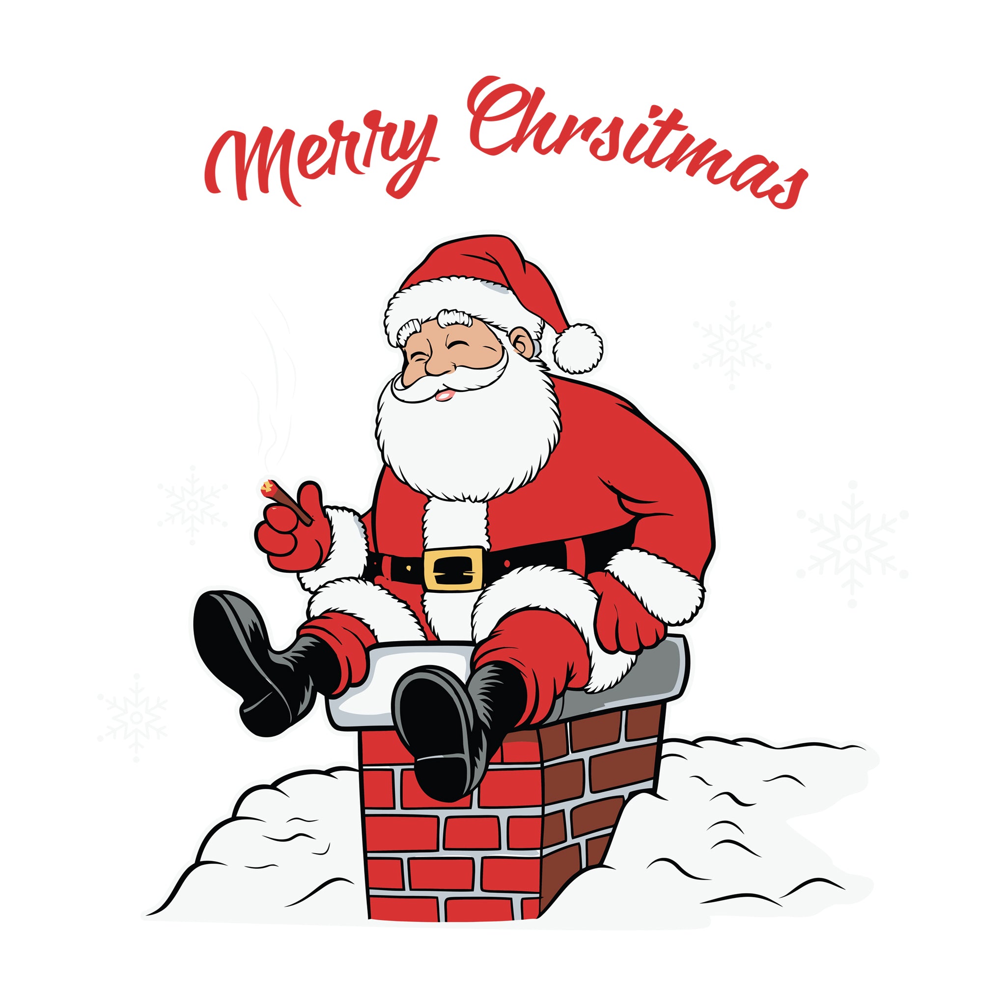 Merry Christmas Smoking Chimney