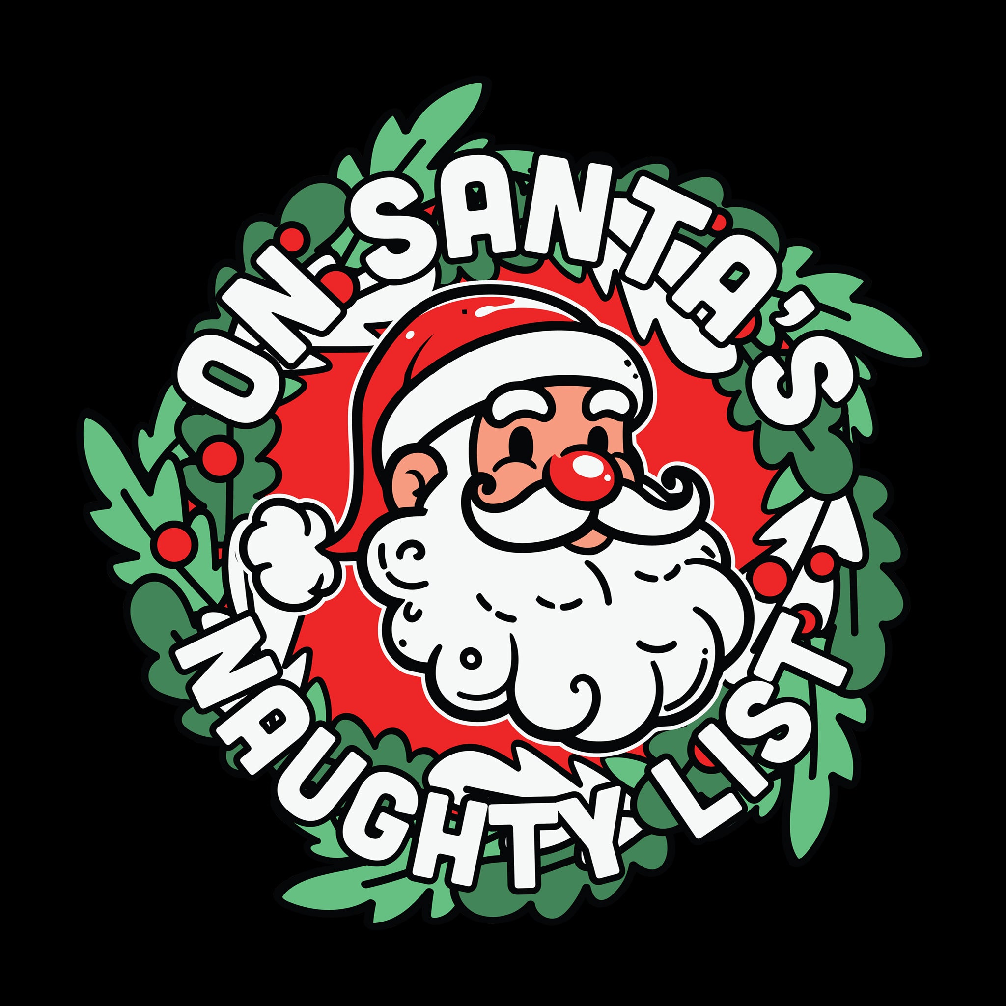 On Santa's Naughty List Wreath