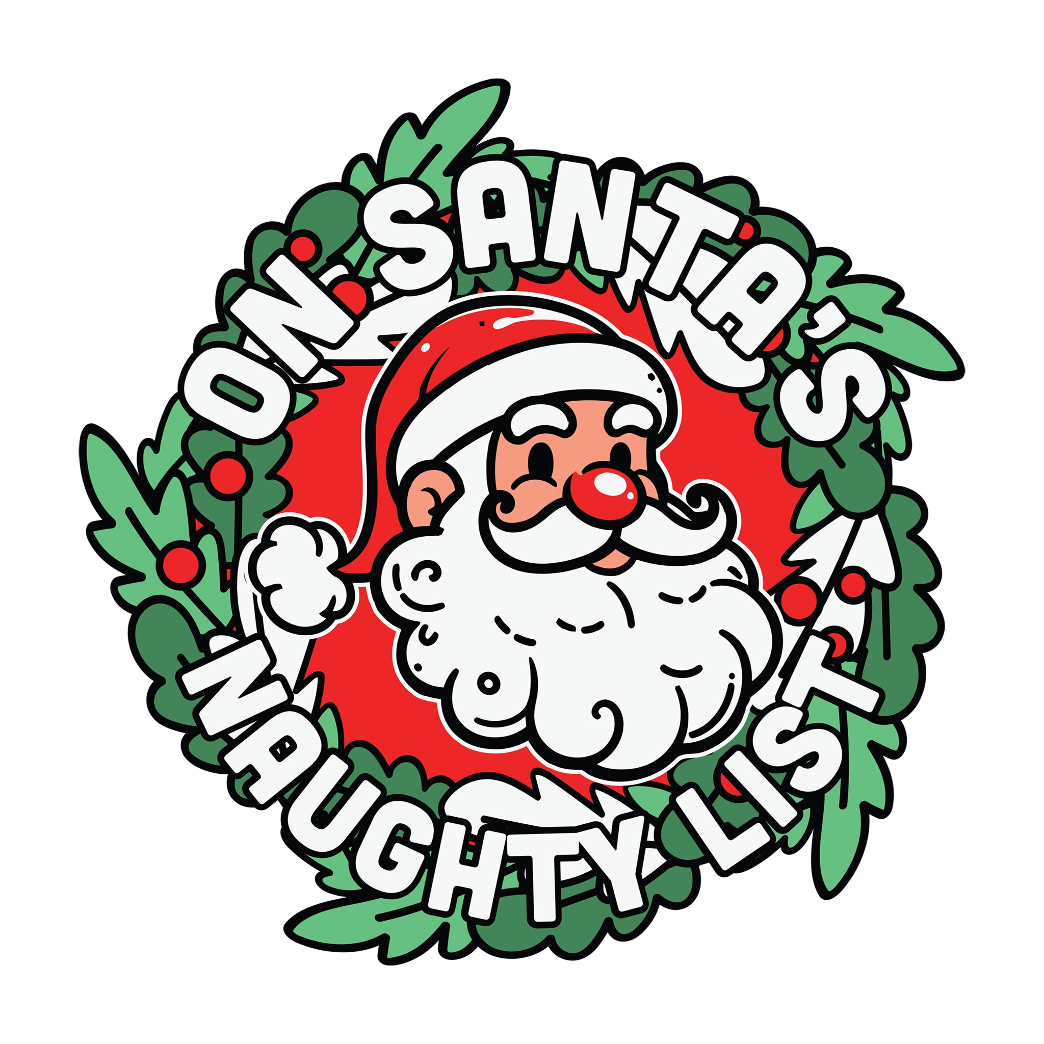 On Santa's Naughty List Wreath