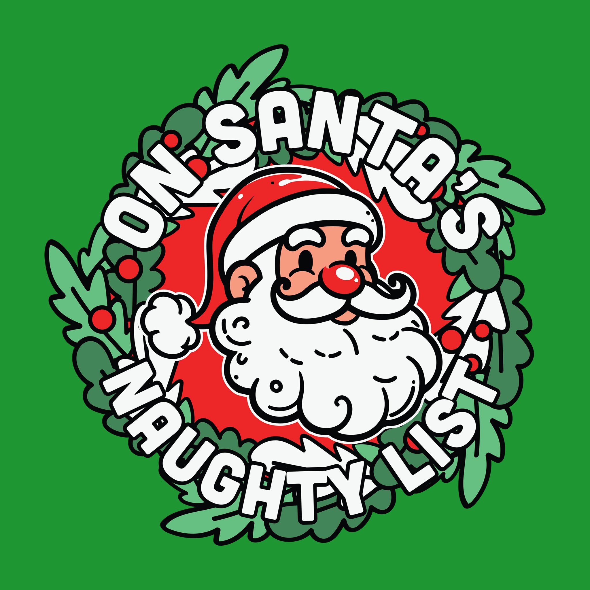 On Santa's Naughty List Wreath