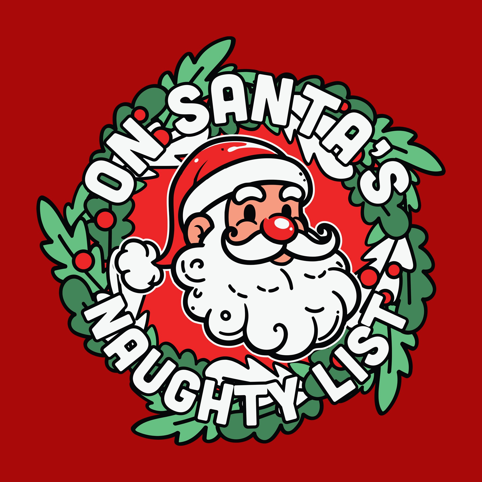 On Santa's Naughty List Wreath