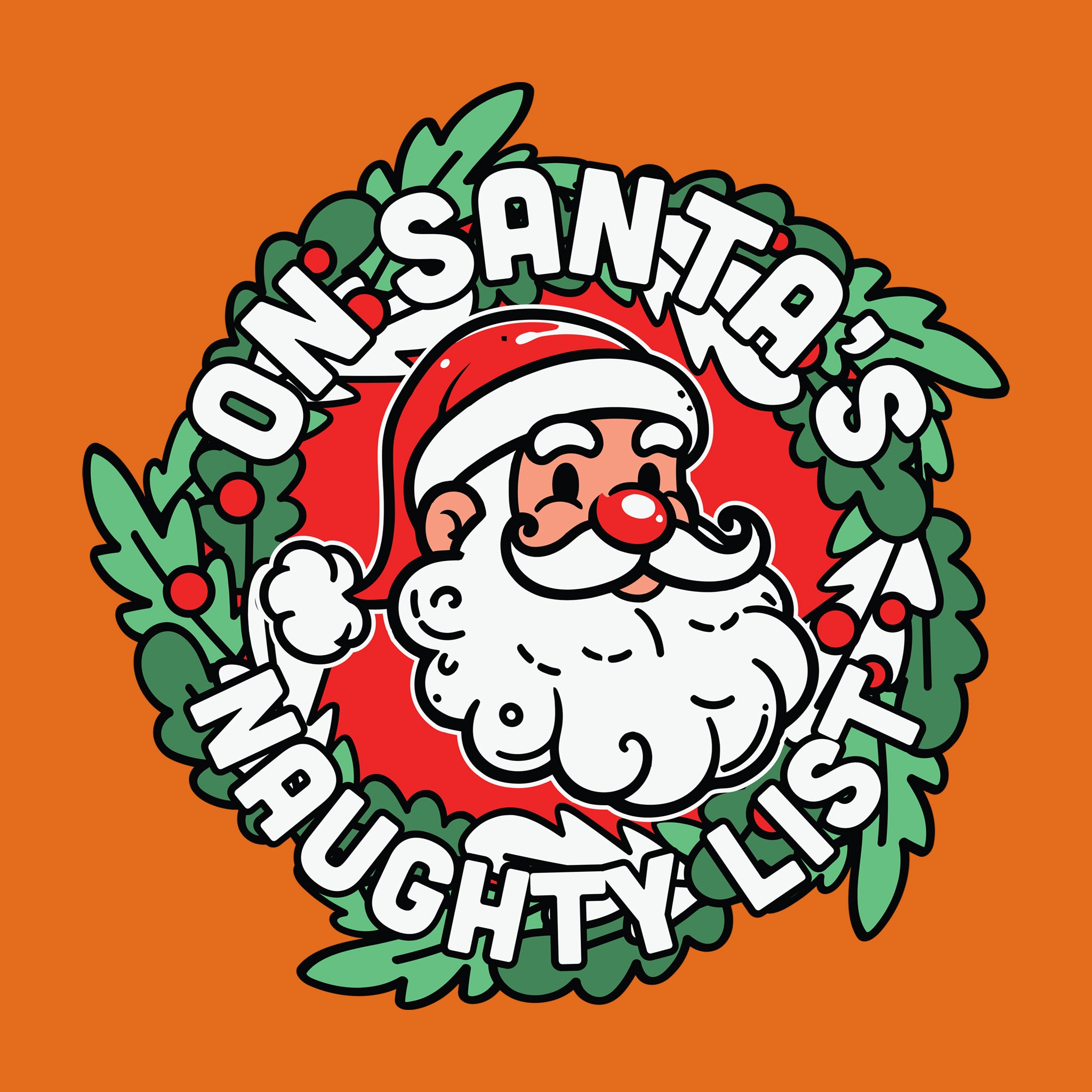 On Santa's Naughty List Wreath