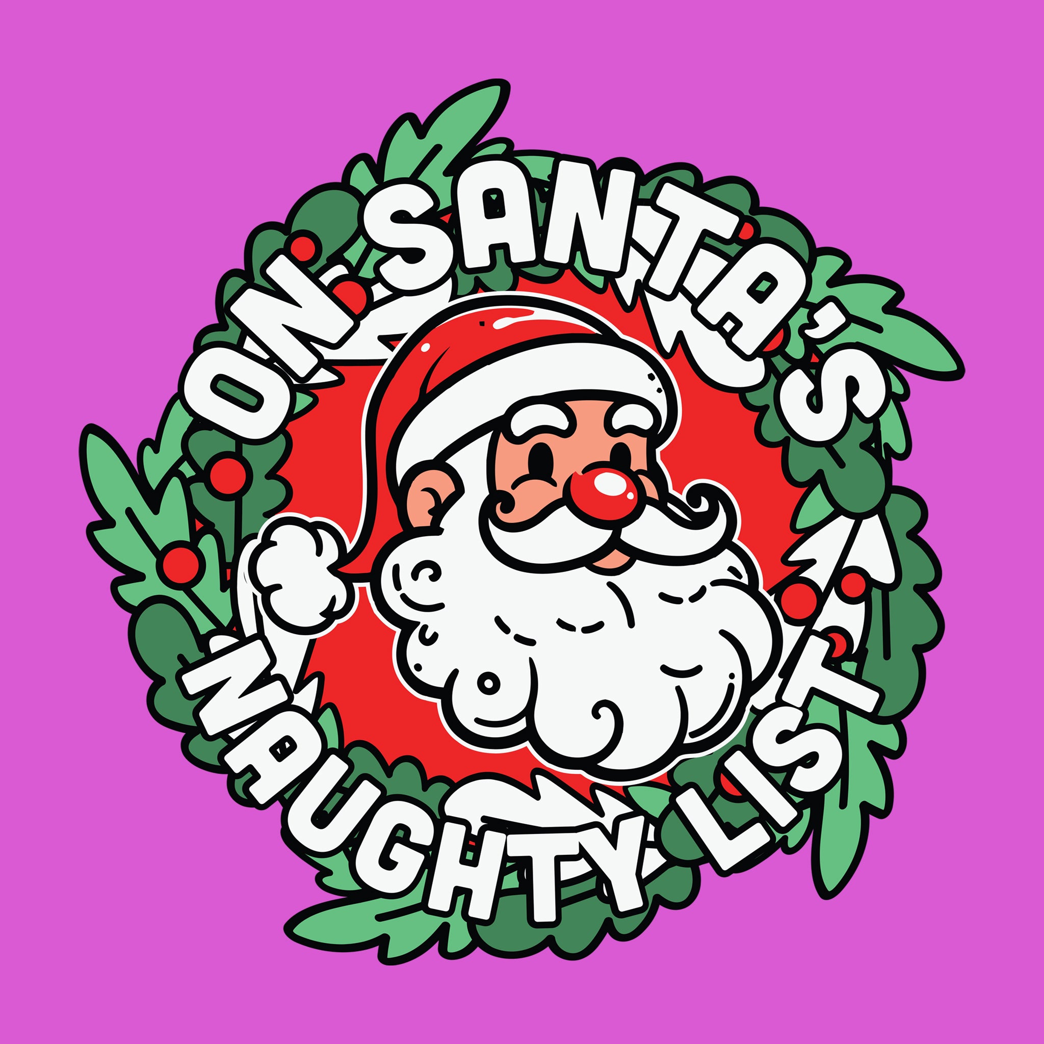 On Santa's Naughty List Wreath