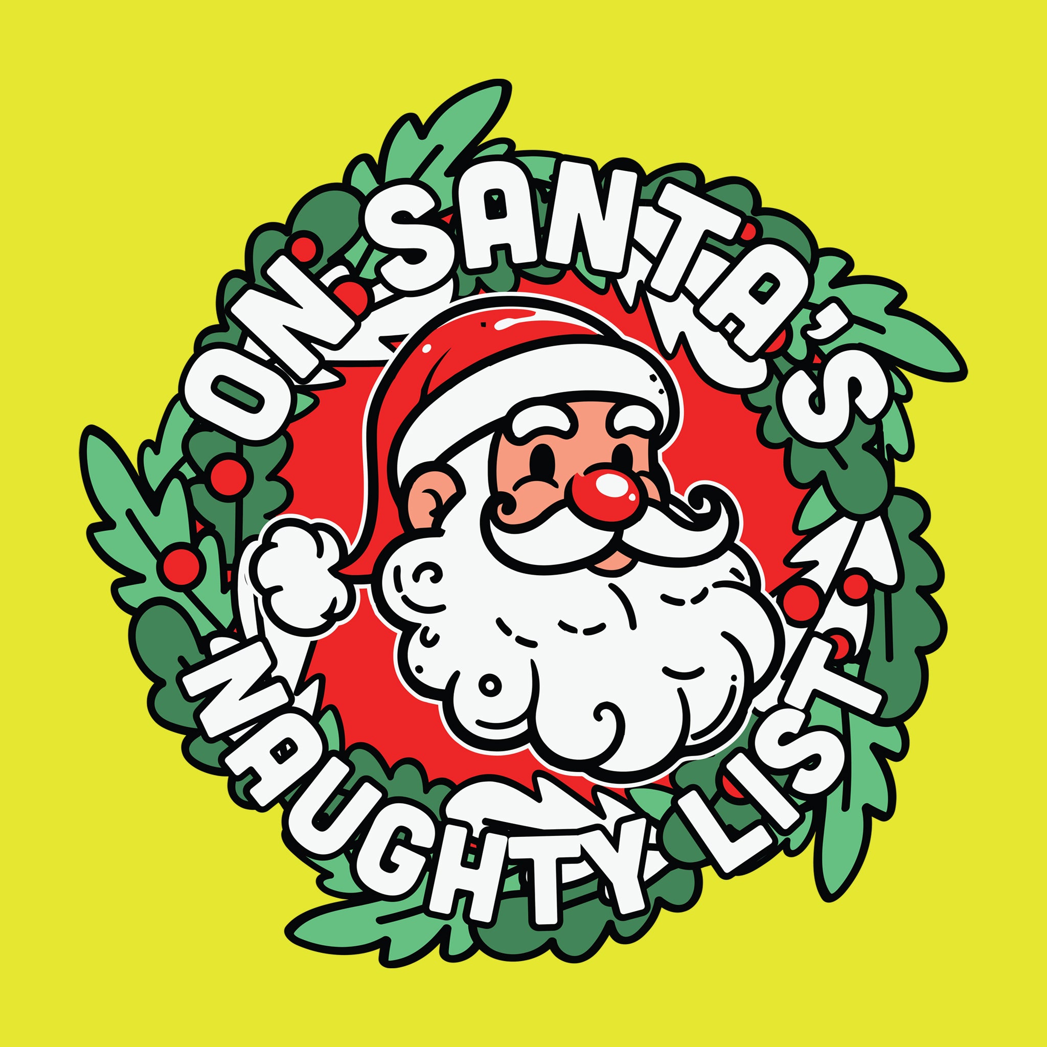 On Santa's Naughty List Wreath
