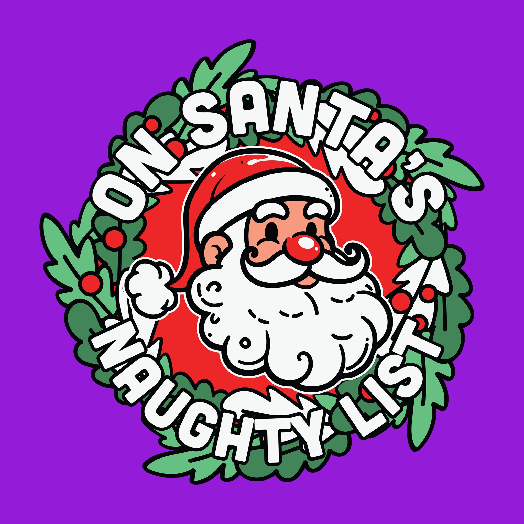 On Santa's Naughty List Wreath