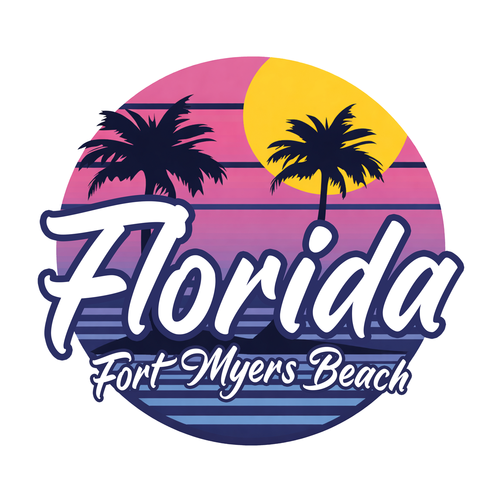 Florida Sunset Beach Retro