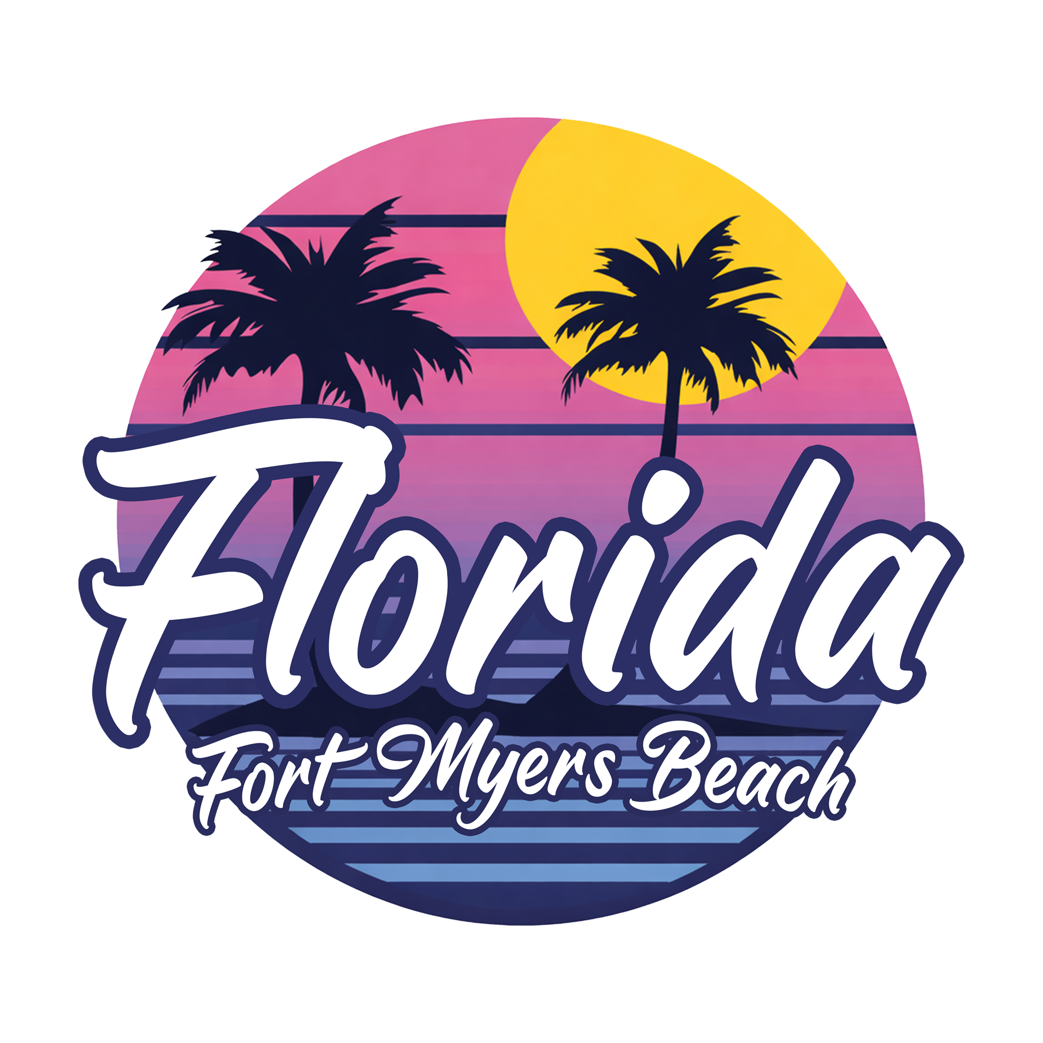 Florida Sunset Beach Retro