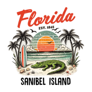 Florida Coastal Sunset Alligator