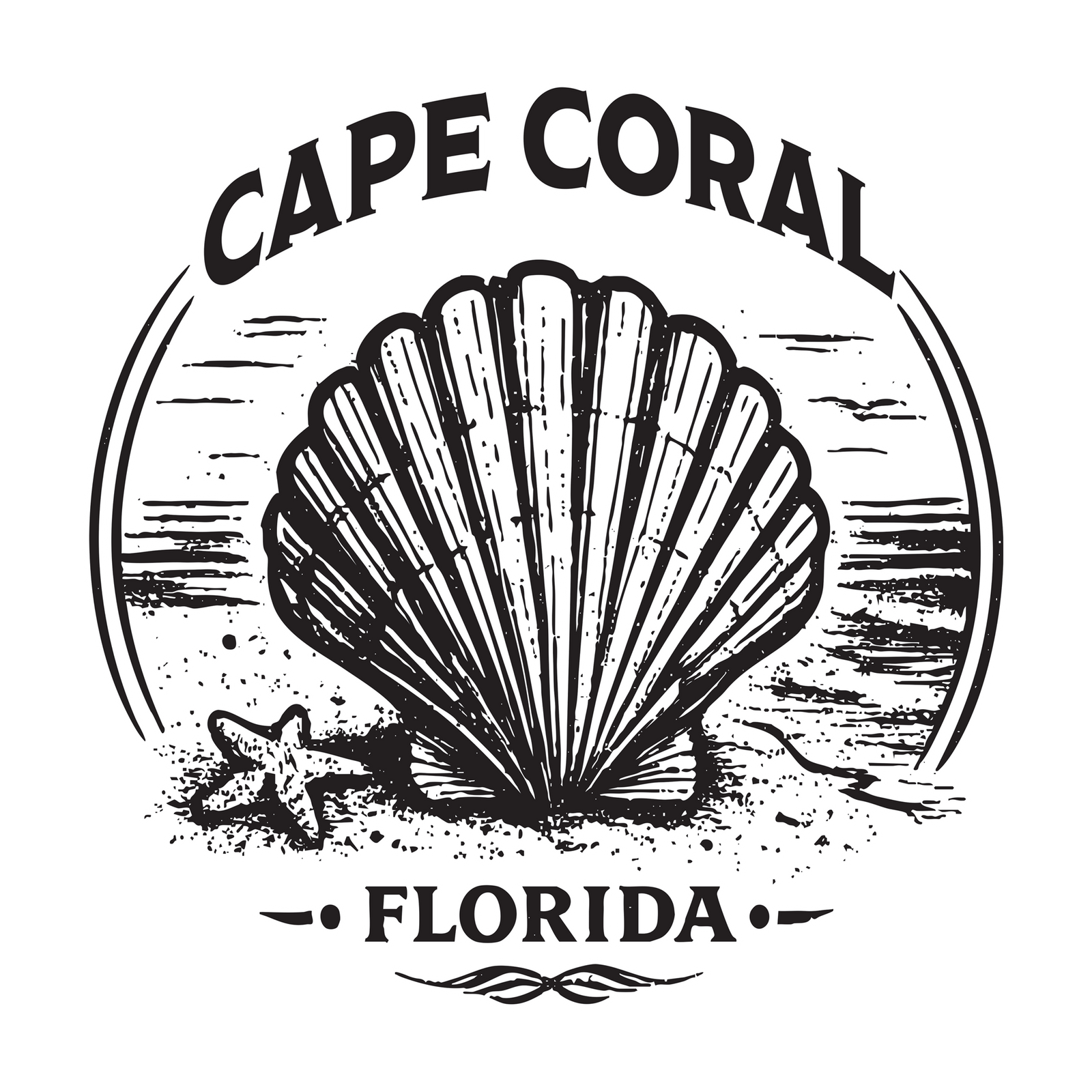 Florida Vintage Seashell Beach