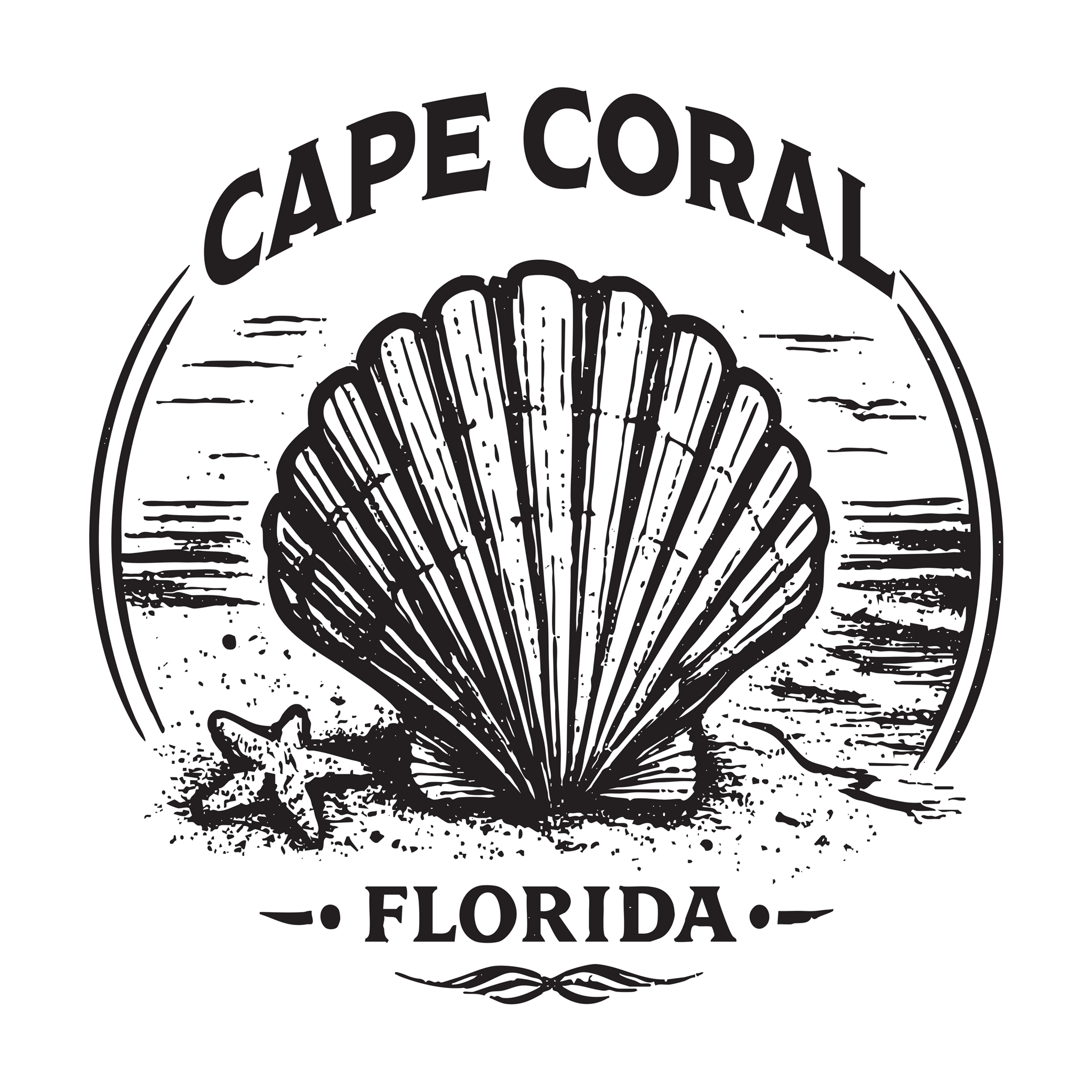 Florida Vintage Seashell Beach