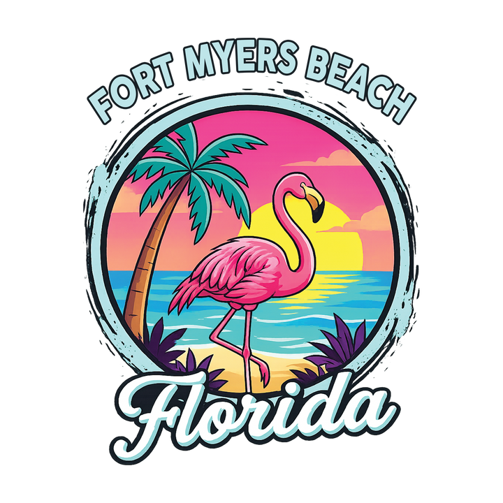 Florida Flamingo Sunset Beach