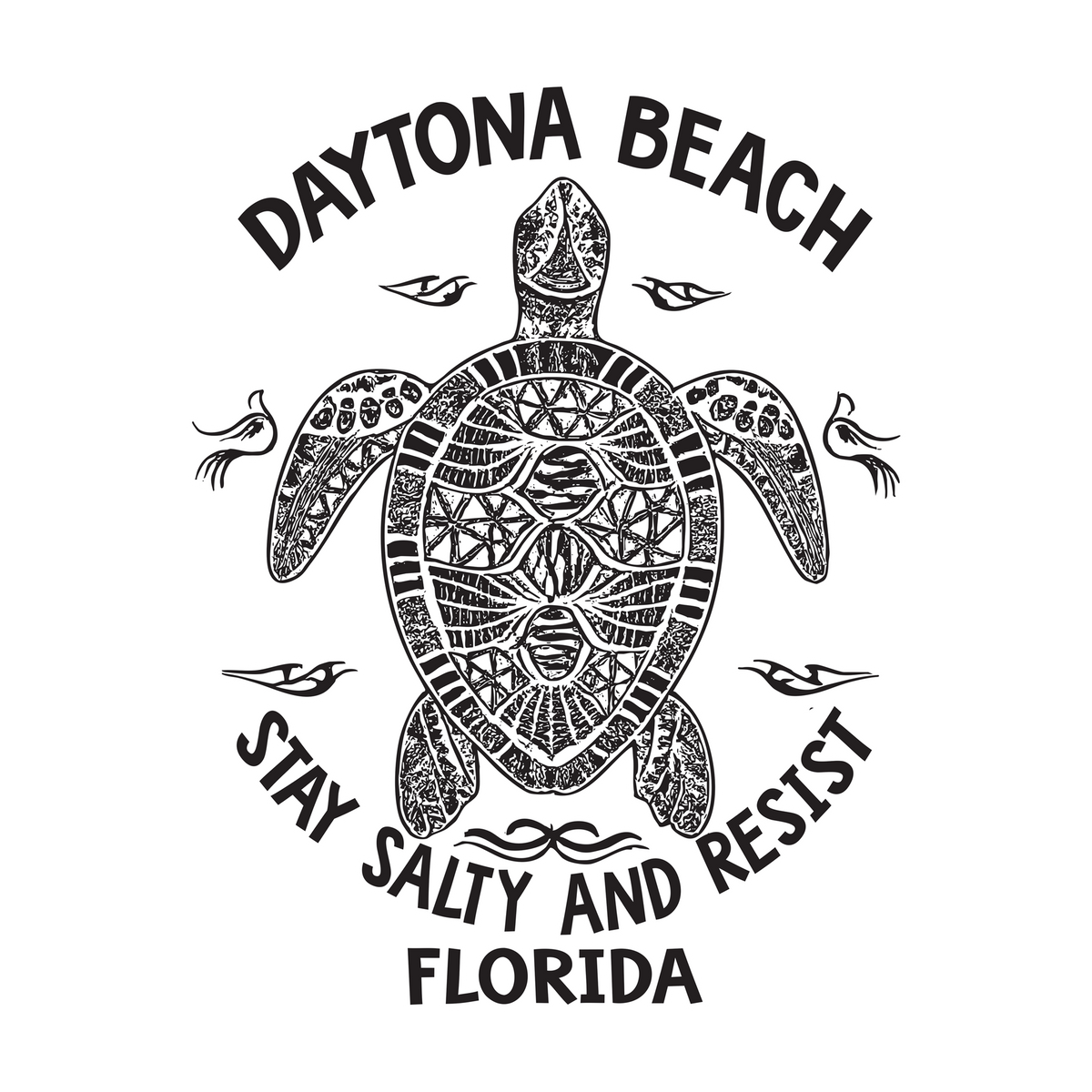 Florida Sea Turtle Line Art