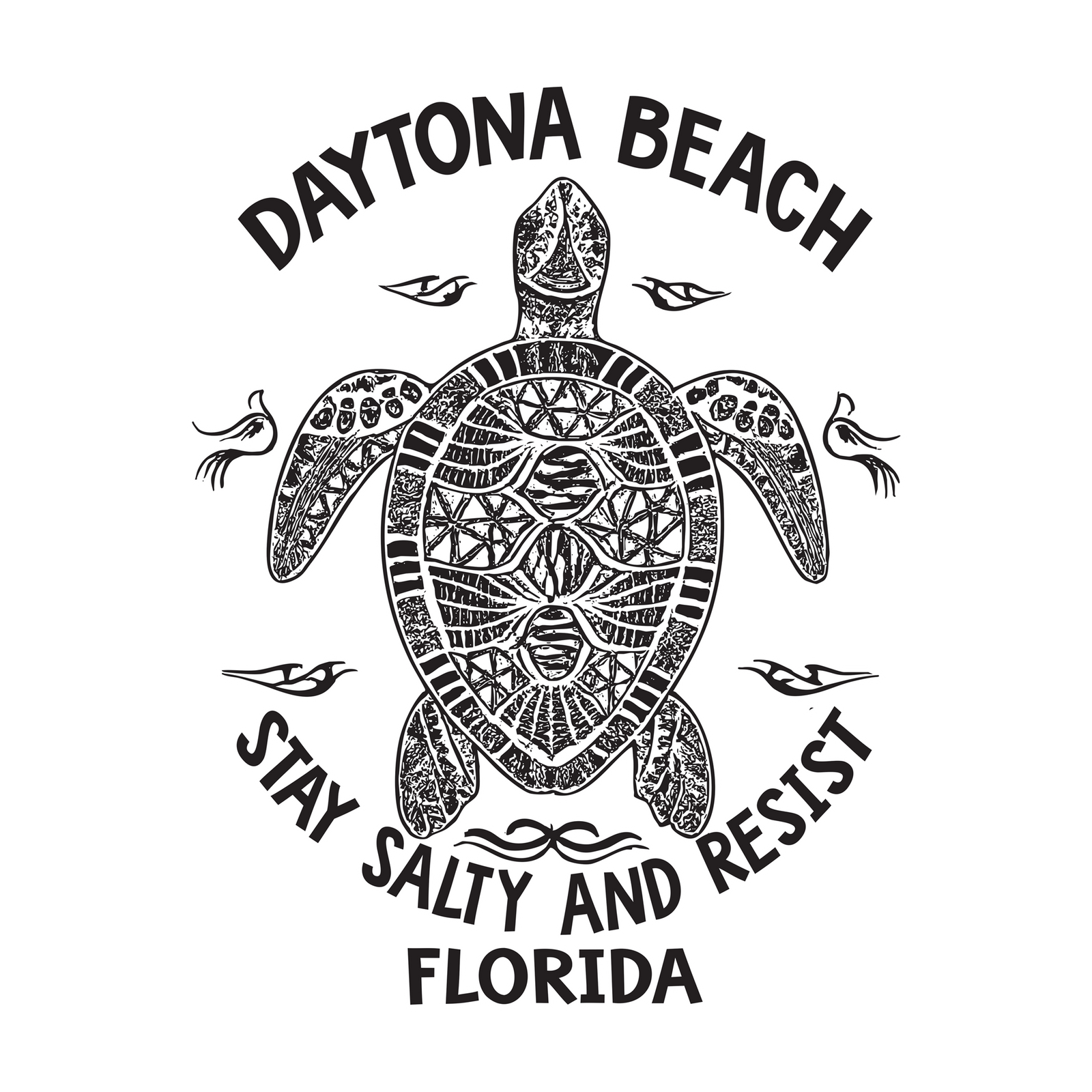 Florida Sea Turtle Line Art