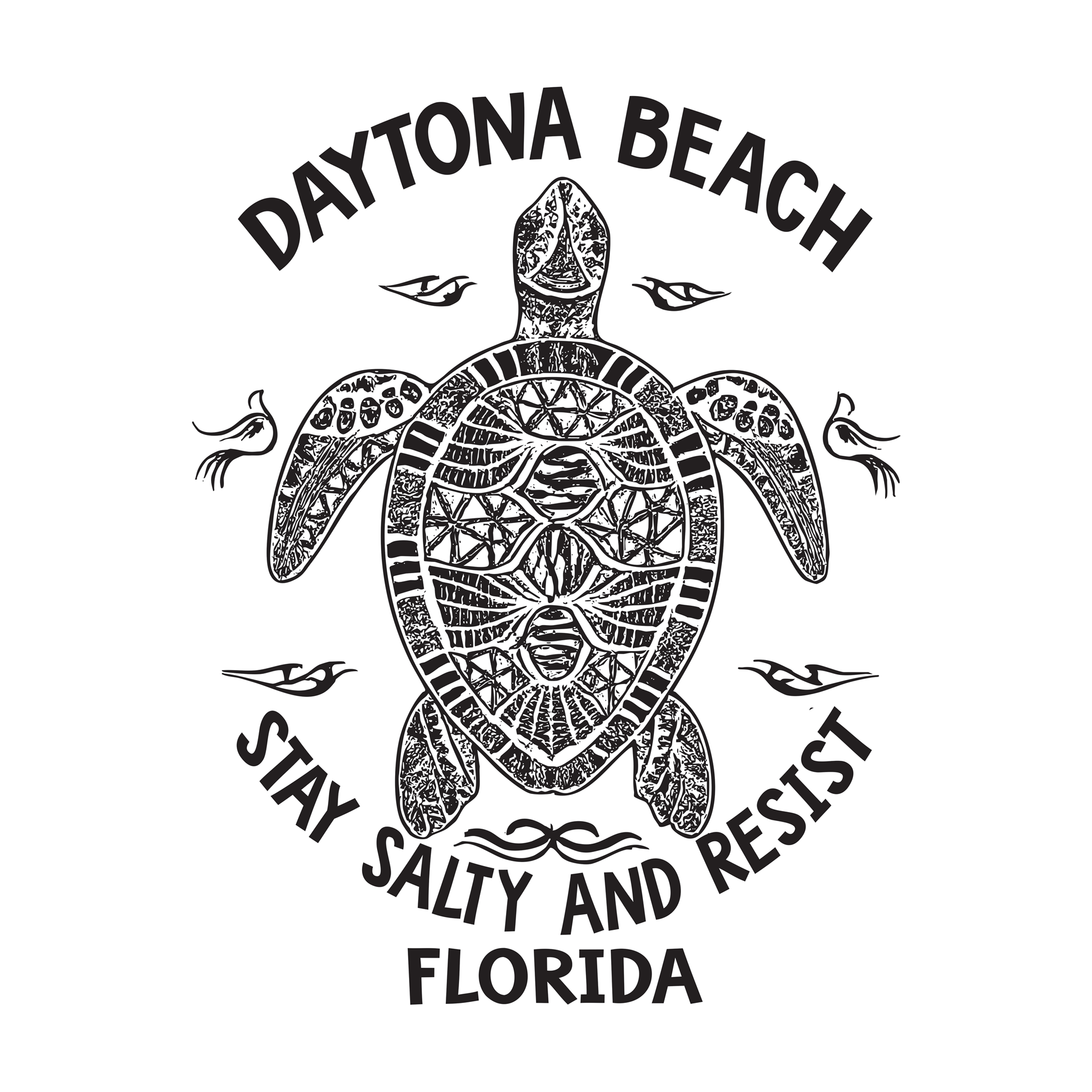 Florida Sea Turtle Line Art