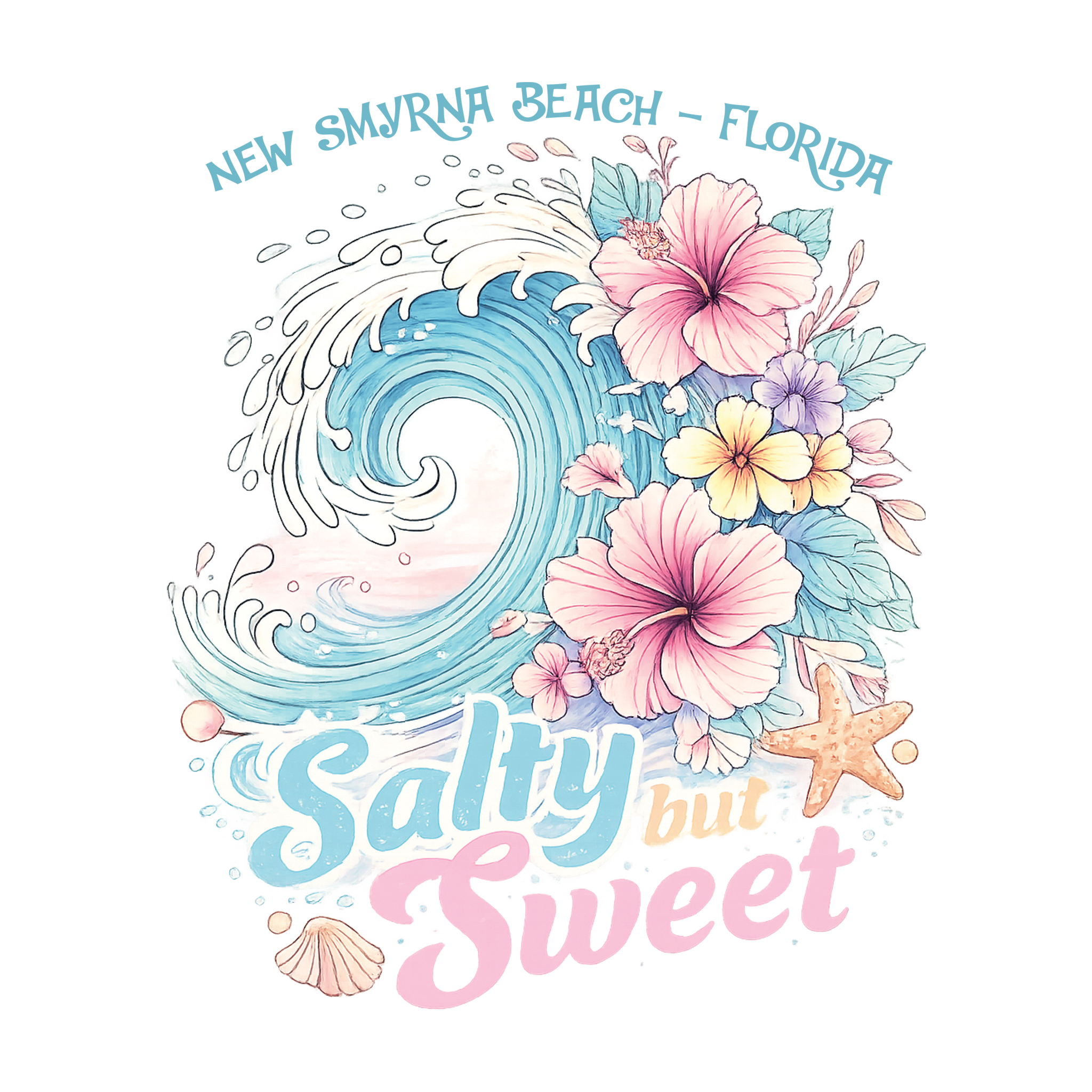Salty But Sweet Floral Wave