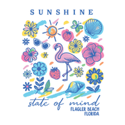 Sunshine State of Mind Floral Flamingo