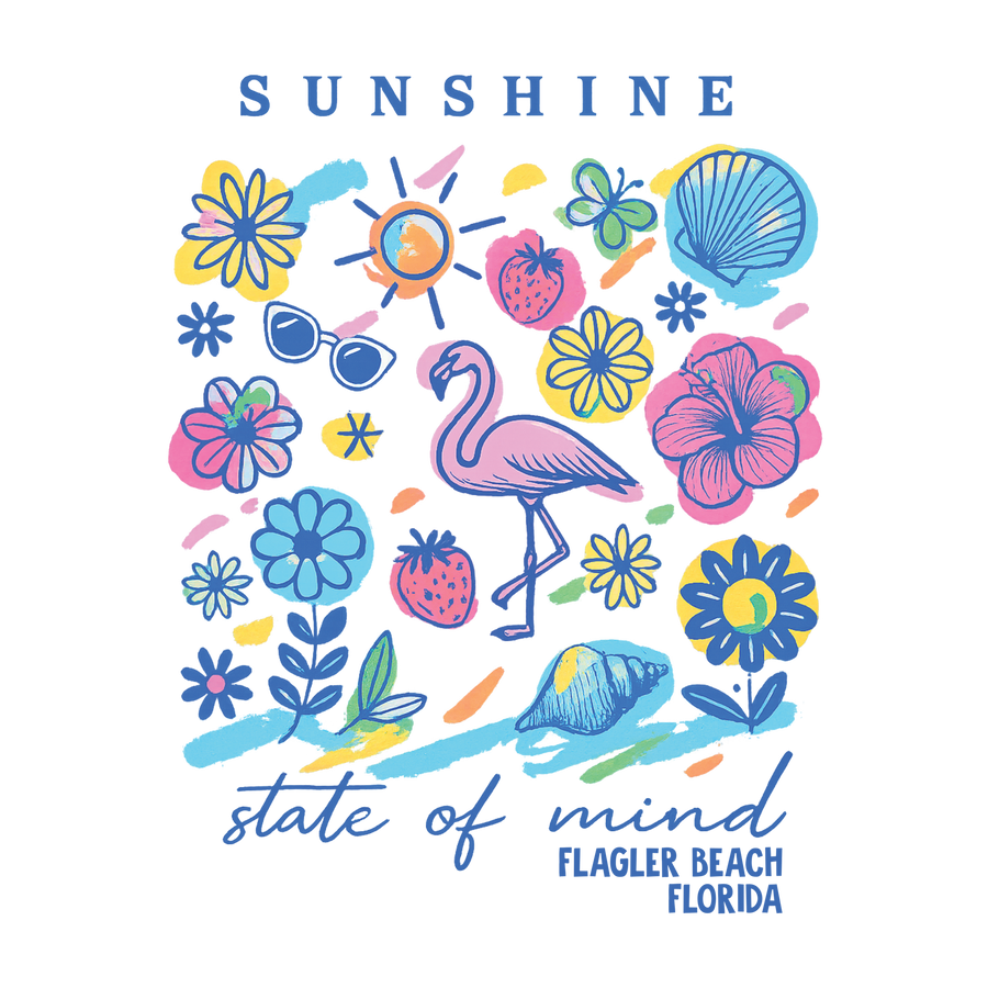 Sunshine State of Mind Floral Flamingo