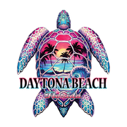 Retro Sea Turtle Sunset Beach