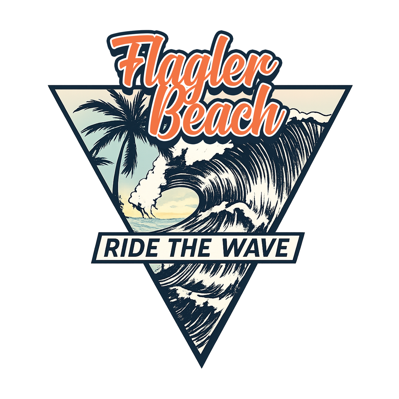 Vintage Beach Surf Wave