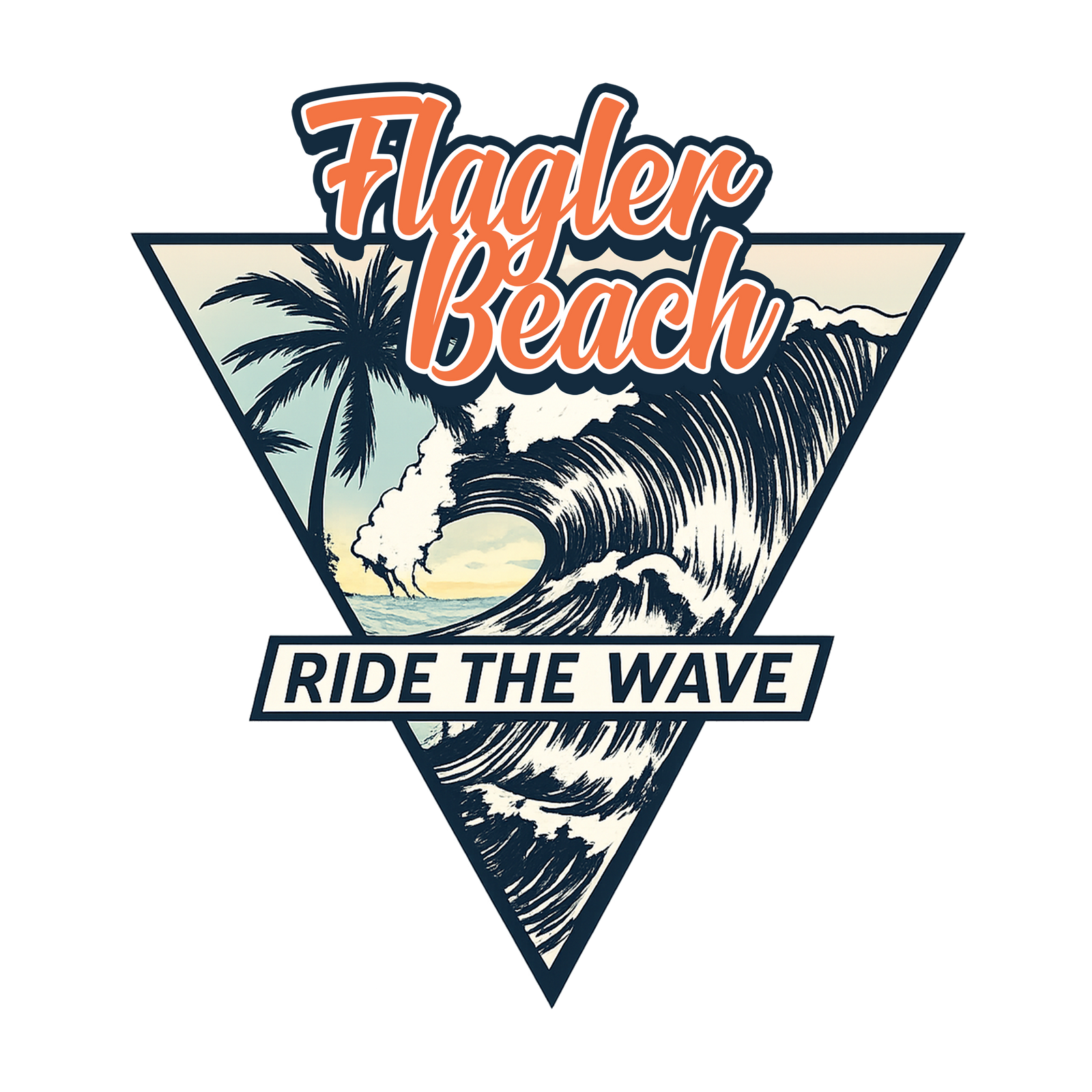 Vintage Beach Surf Wave