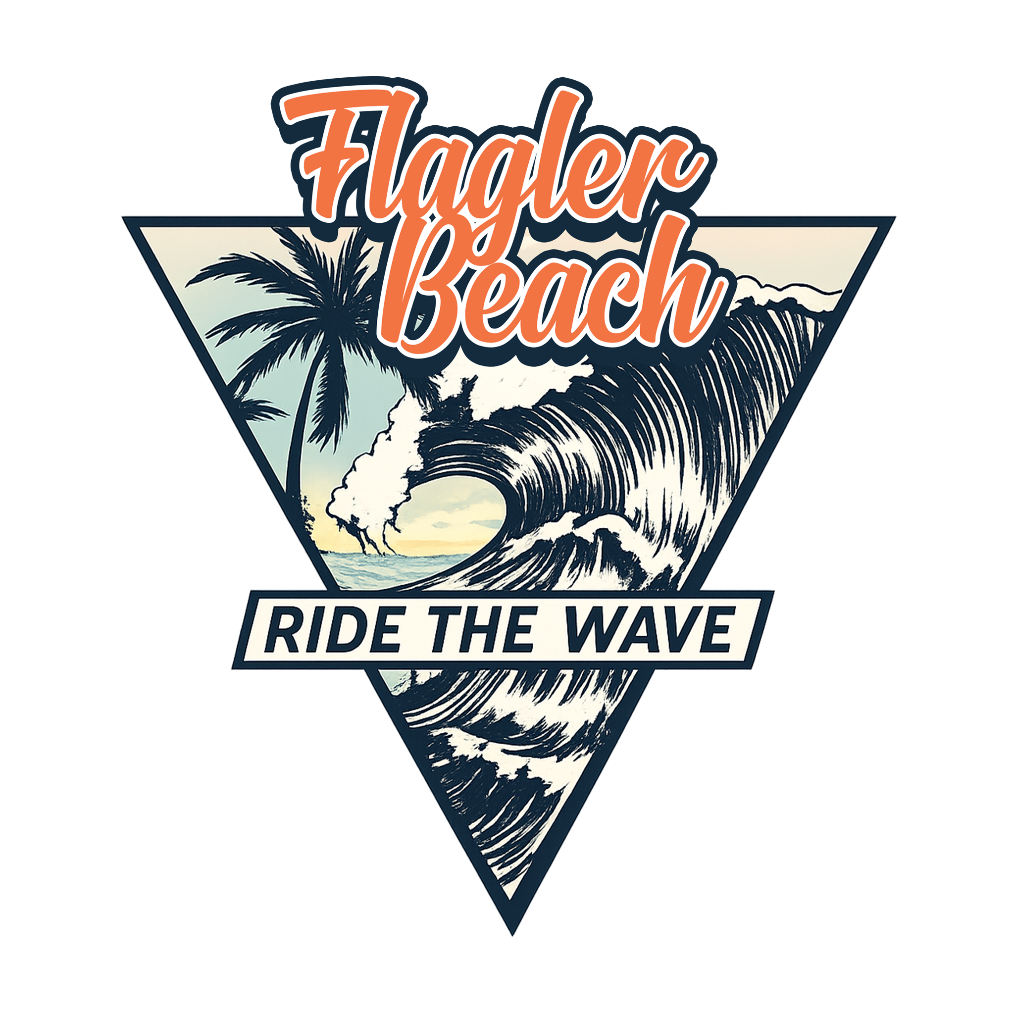 Vintage Beach Surf Wave