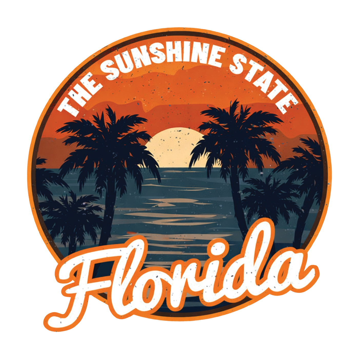 Florida Vintage Sunset Palm Trees