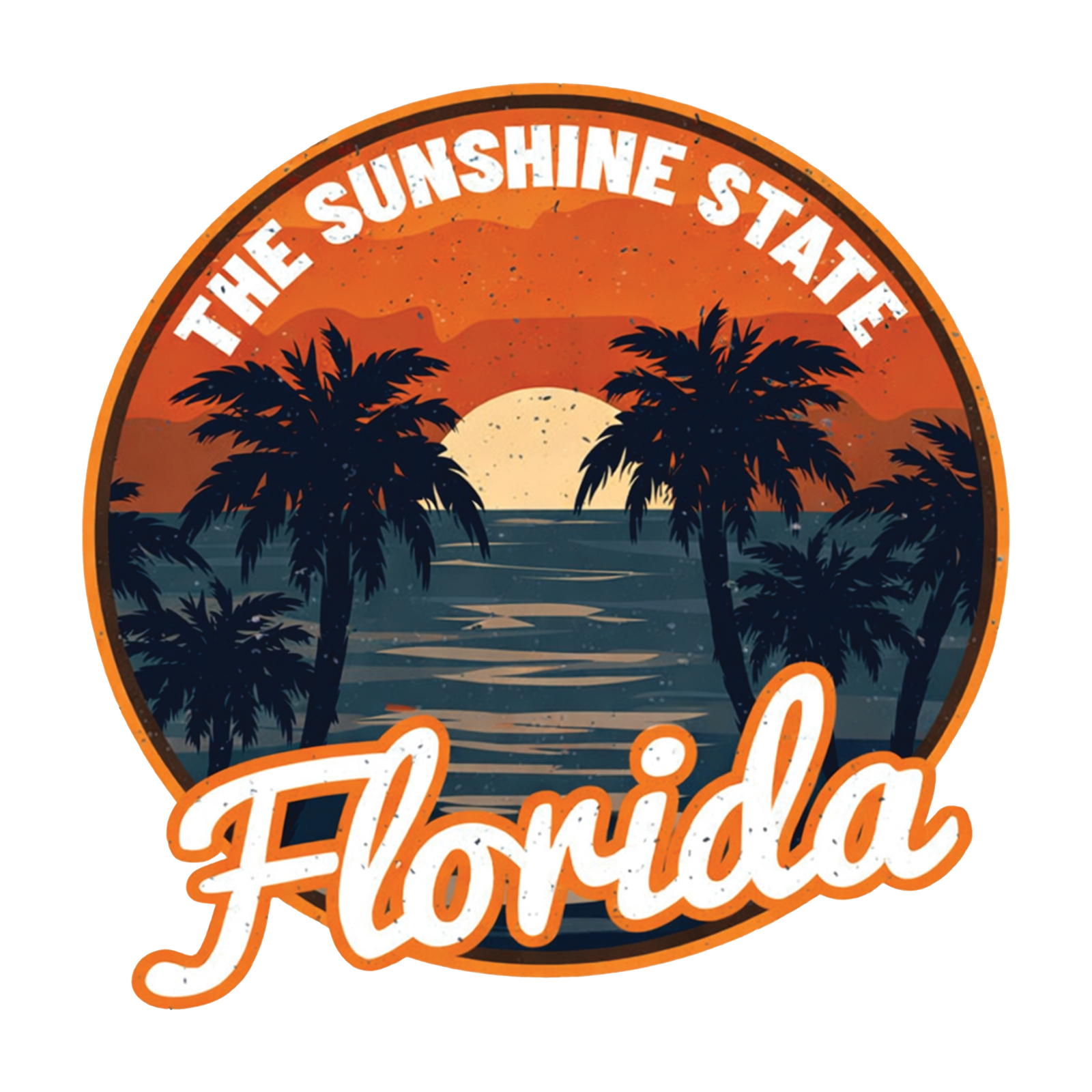 Florida Vintage Sunset Palm Trees