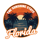 Florida Vintage Sunset Palm Trees