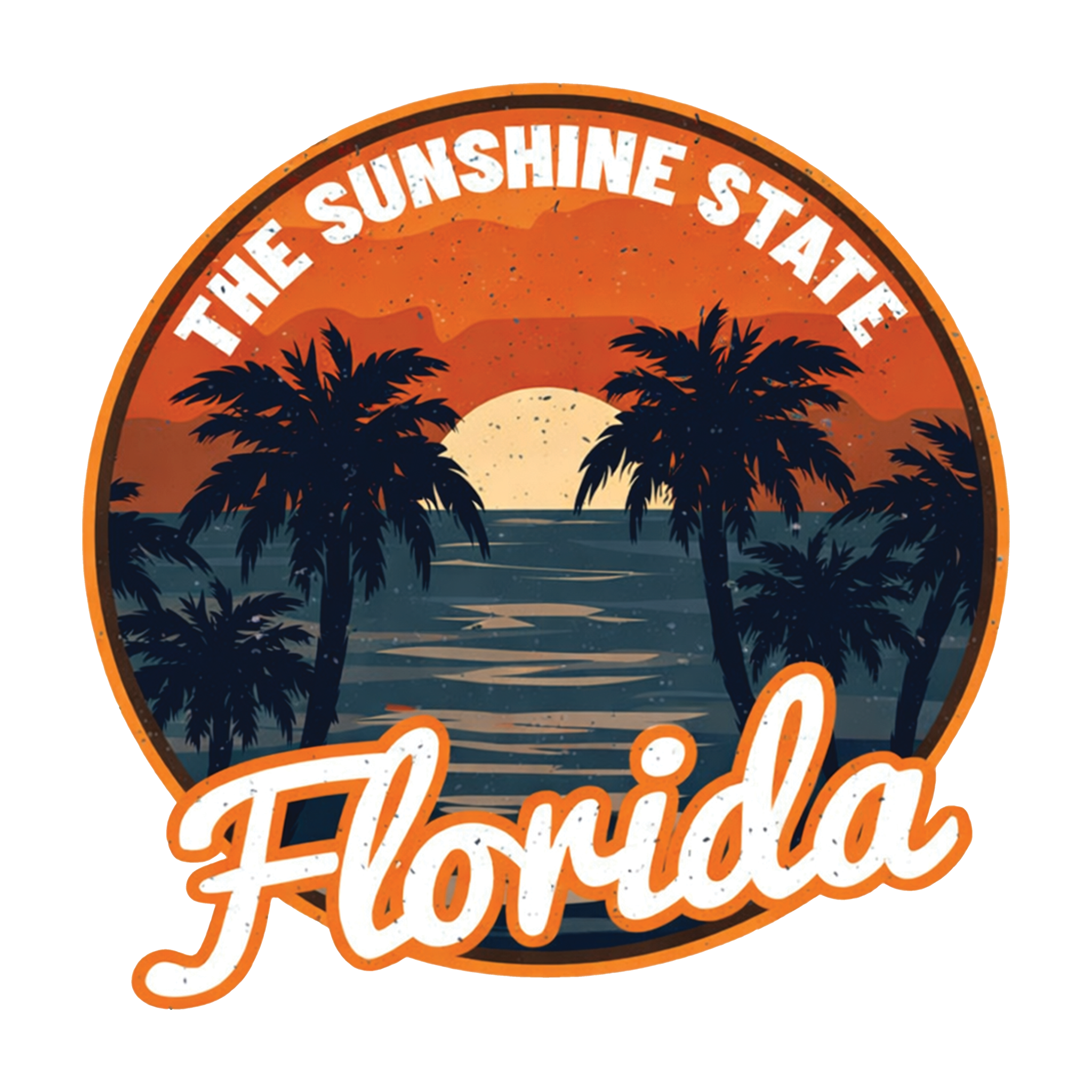 Florida Vintage Sunset Palm Trees
