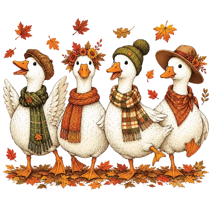 Autumn Dressed Ducks