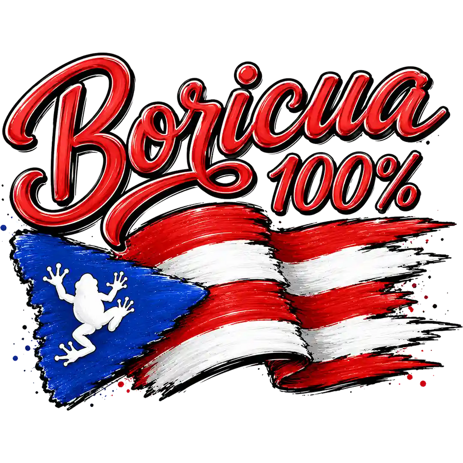 Boricua 100% Flag