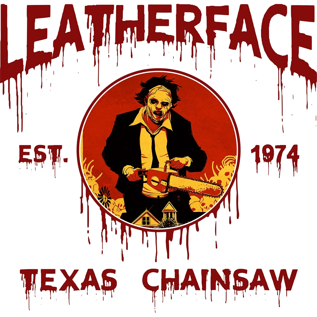 Chainsaw Killer Vintage Badge premade DTF transfer design
