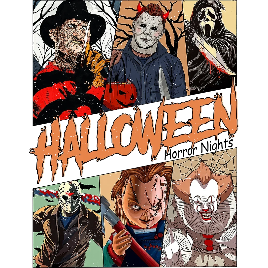 Classic Halloween Villains Collage