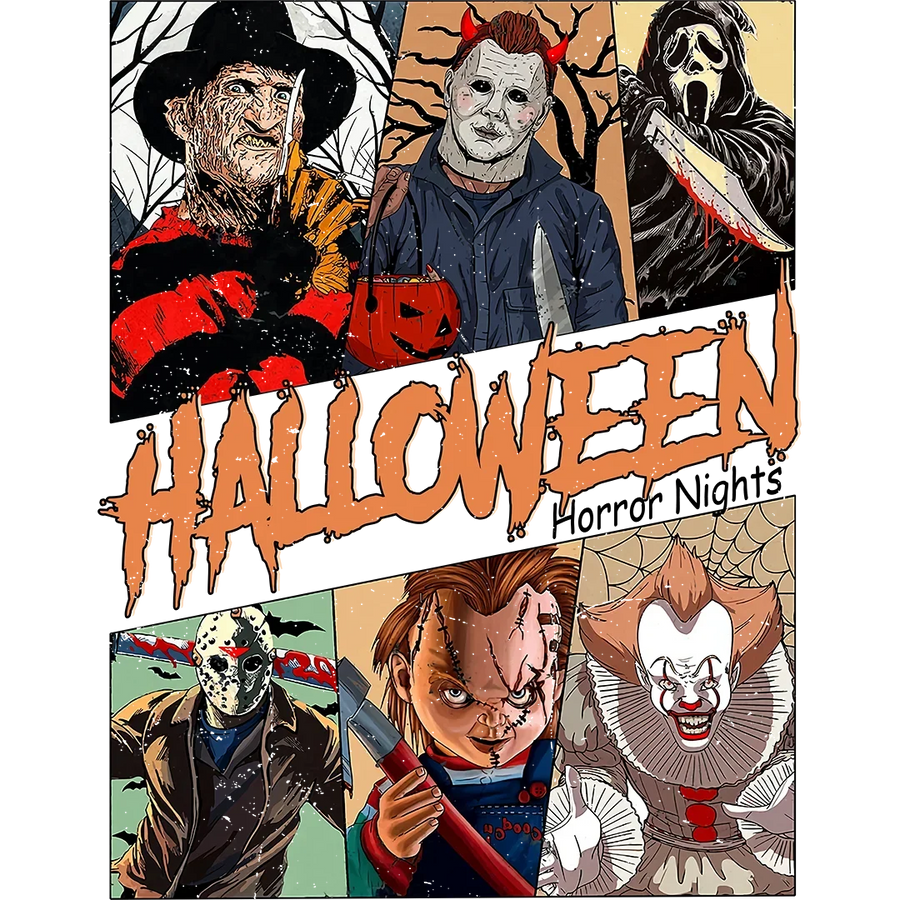 Classic Halloween Villains Collage