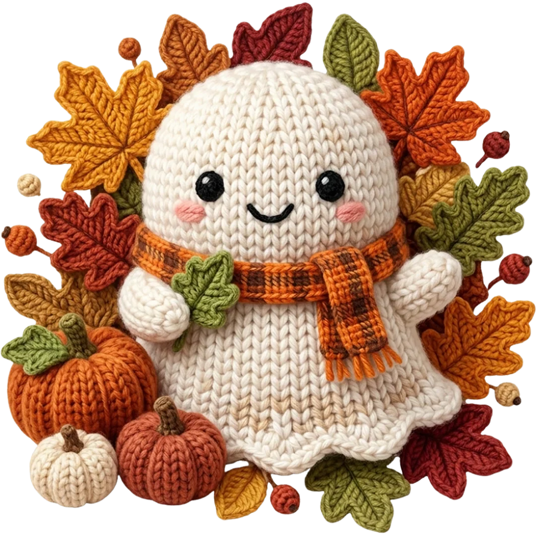 Cozy Knit Autumn Ghost