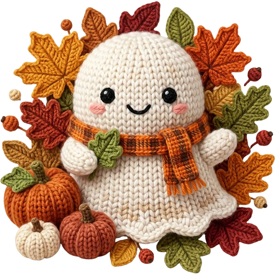Cozy Knit Autumn Ghost