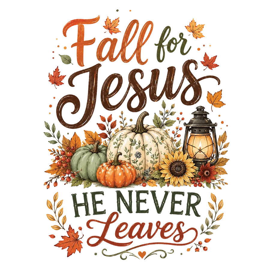 Fall for Jesus He Never Leaves