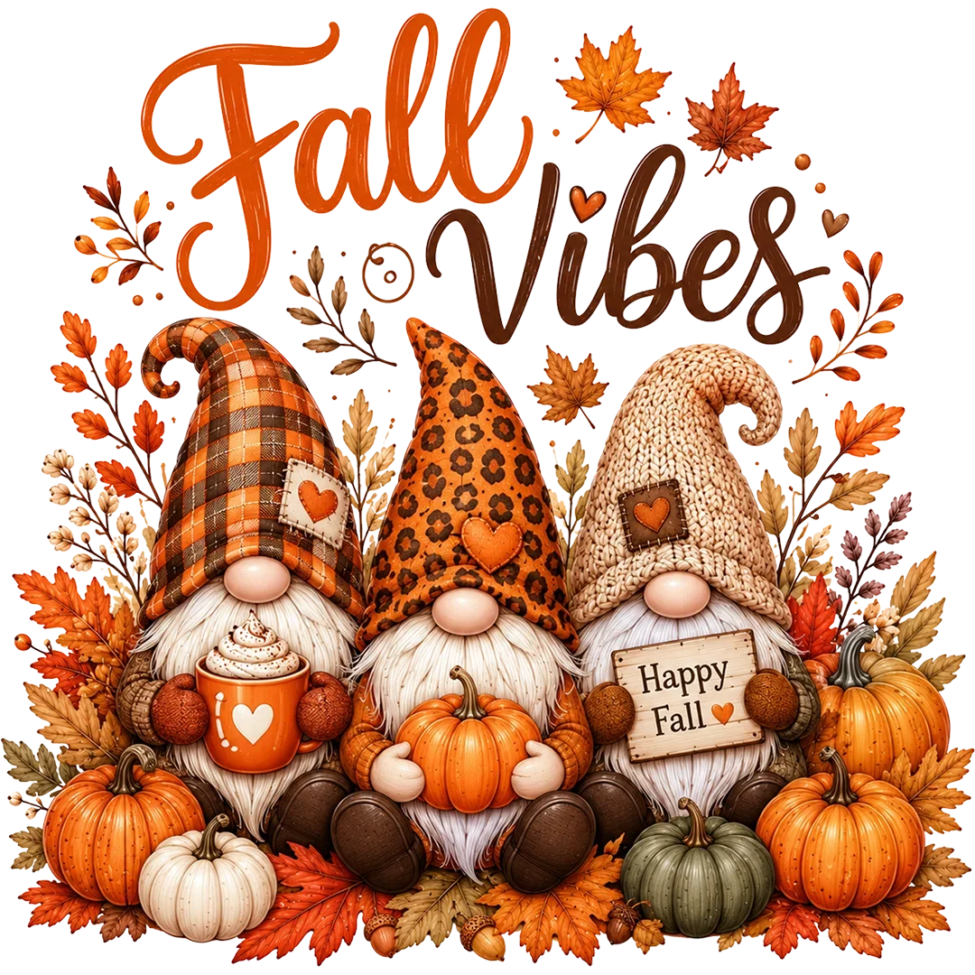 Fall Vibes Gnomes and Pumpkins