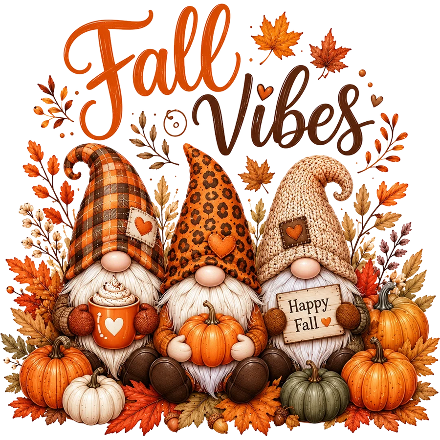 Fall Vibes Gnomes and Pumpkins