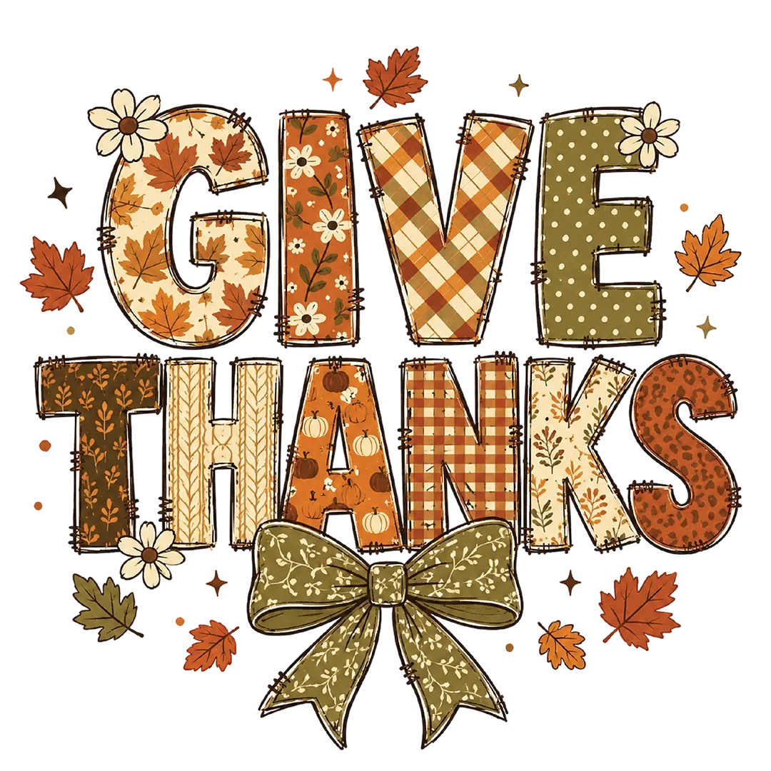 Give Thanks Patchwork Bow