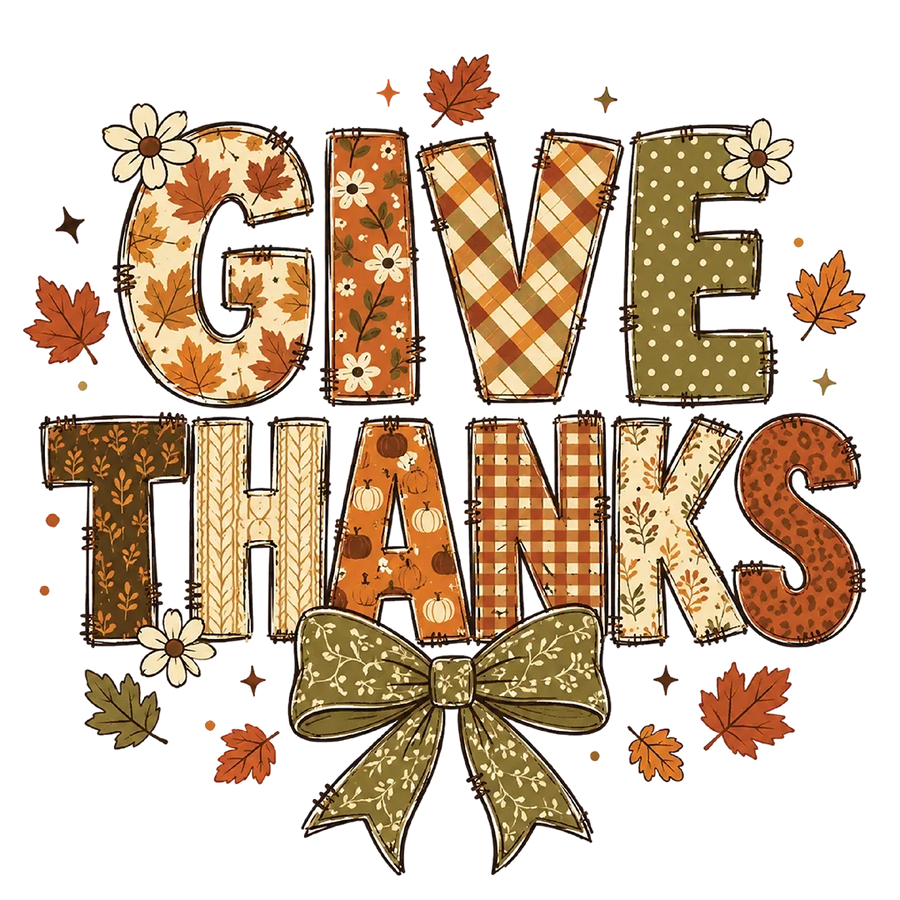 Give Thanks Patchwork Bow