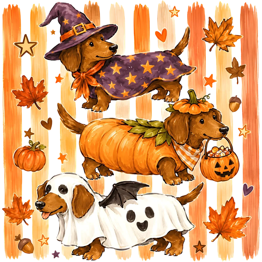 Halloween Costume Dachshunds