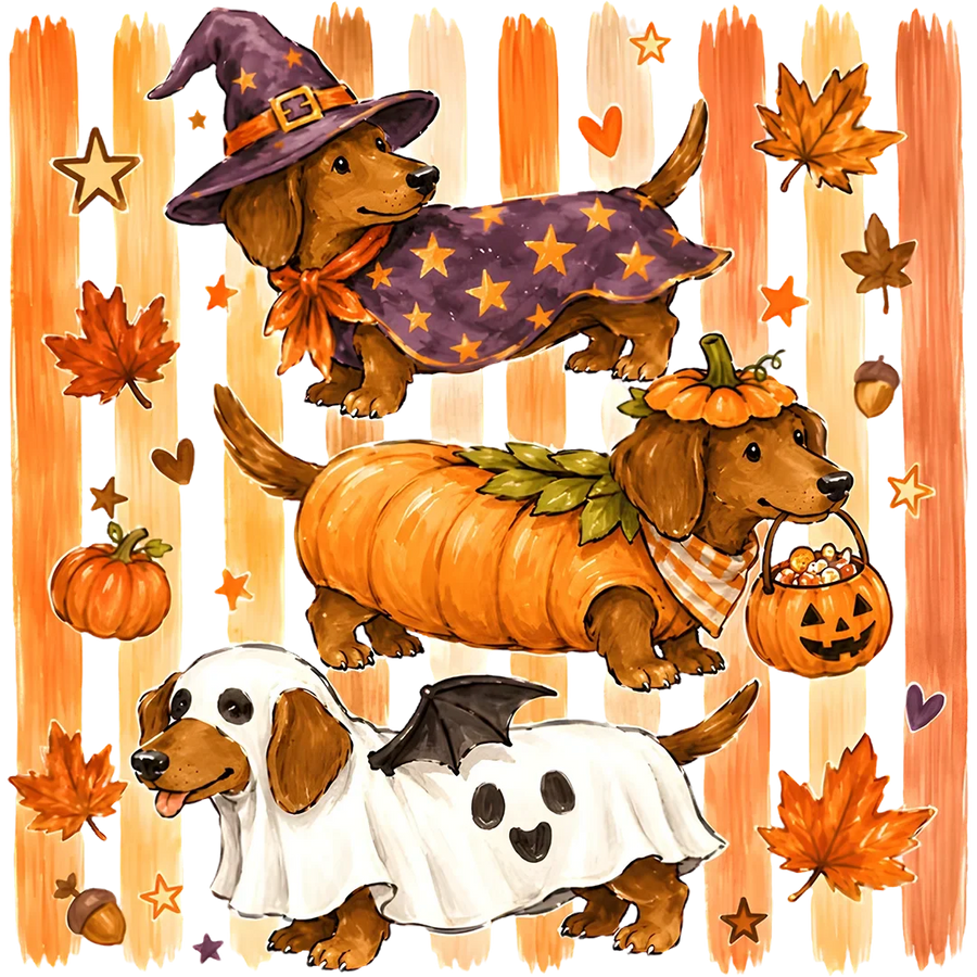 Halloween Costume Dachshunds