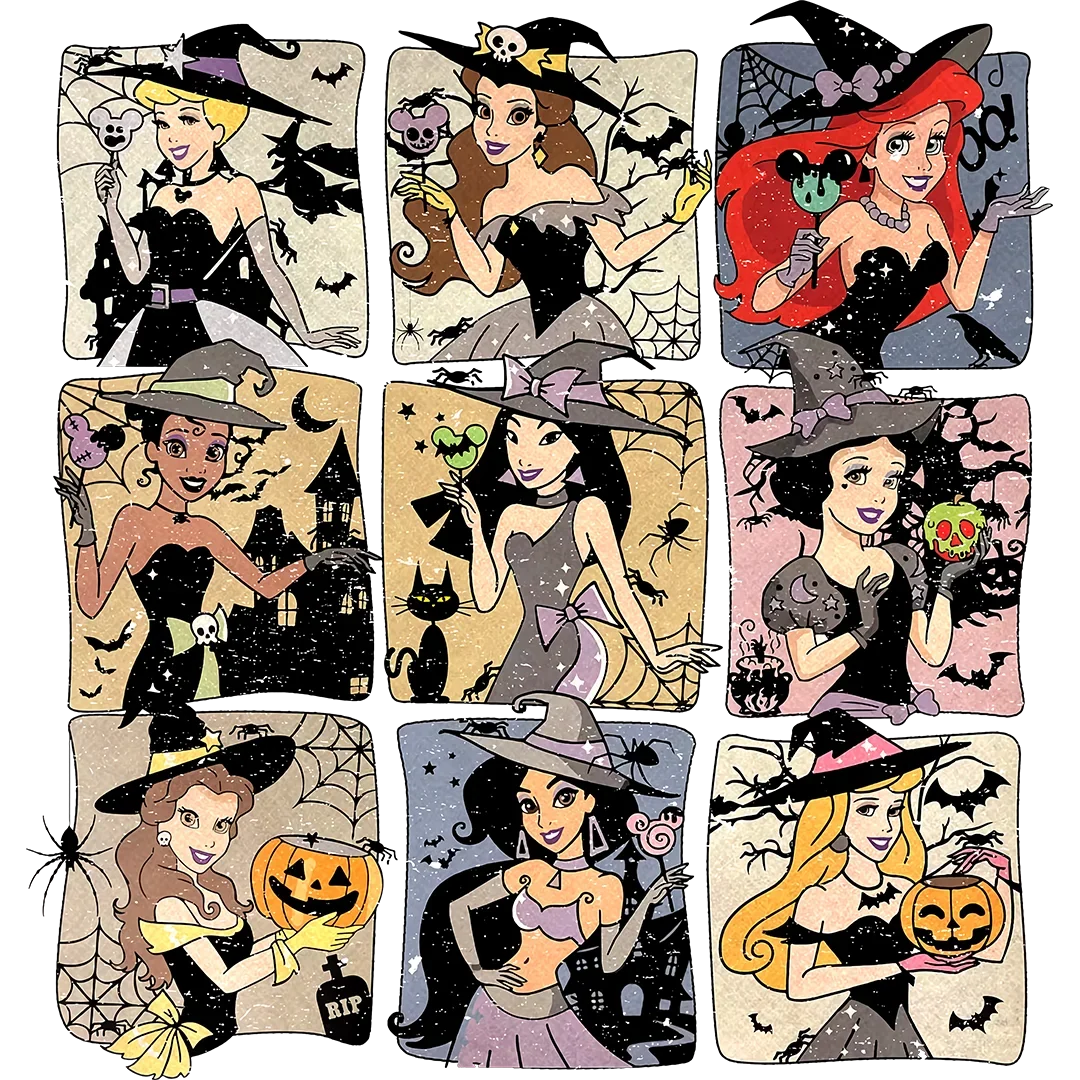 Halloween Princess Witch Collage