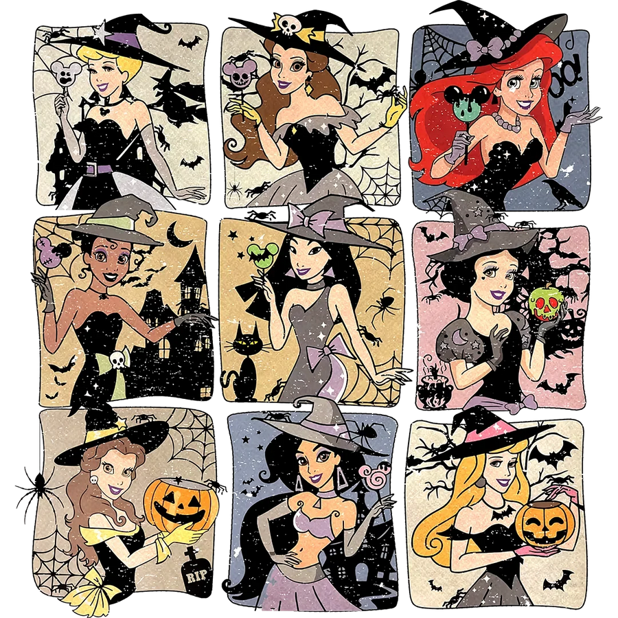 Halloween Princess Witch Collage